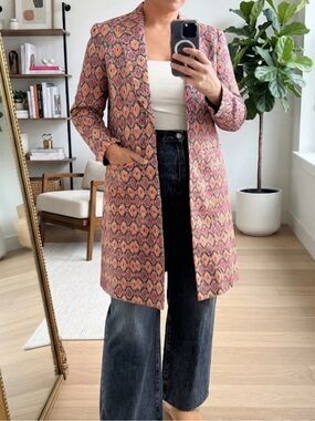 Women’s Pink Patterned Coat/blazer